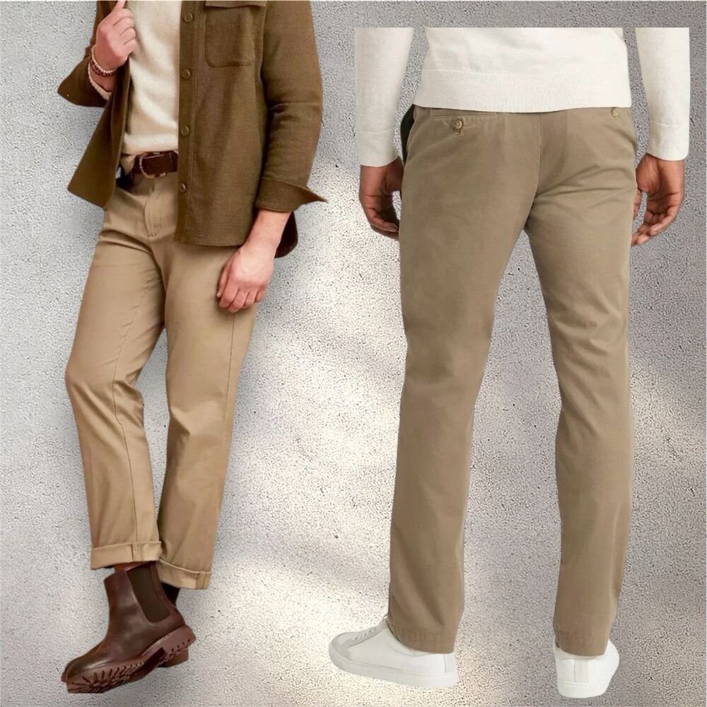 Banana Republic Men’s Aiden Chino Slim Fit  Khaki Pants Size 34x30